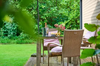 Ein Garten an der Unterkunft Gronenberger Mühle Haus 24