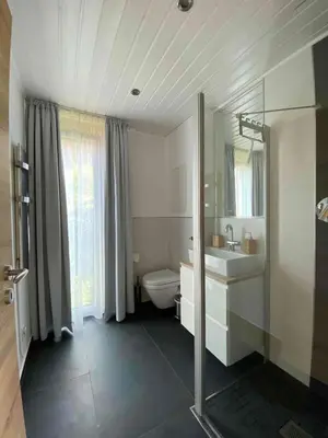 Ein Badezimmer in der Unterkunft Gronenberger Mühle Haus 32