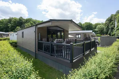 Ein Garten an der Unterkunft Casa del Sol Scharbeutz - Sauna kostenlos - 1 kleiner Hund willkommen - umzäunter Garten