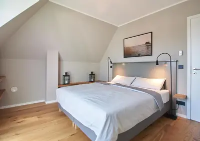 Ein Bett oder Betten in einem Zimmer der Unterkunft Julie´s Home (Penthouse)