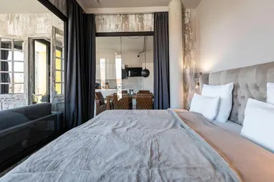 Ein Bett oder Betten in einem Zimmer der Unterkunft Port of Travemünde, Opening 2021