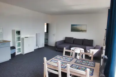 Ein Sitzbereich in der Unterkunft Alte Segelschule