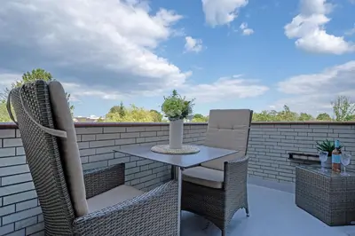 Ein Balkon oder eine Terrasse in der Unterkunft Luv 54 Grad Nord