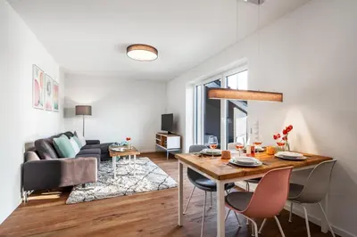 Ein Sitzbereich in der Unterkunft Casa Báltica Haffkrug