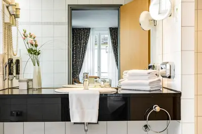 Ein Badezimmer in der Unterkunft Landhaus Carstens