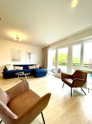 Ein Sitzbereich in der Unterkunft Residenz Am Hang