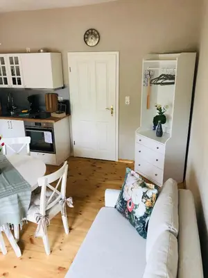 Küche/Küchenzeile in der Unterkunft Ferienwohnung B im Ferienhaus Antika