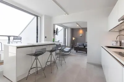 Küche/Küchenzeile in der Unterkunft View 99 - Ferienwohnung in Scharbeutz mit exklusivem Ostseeblick