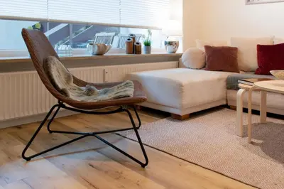 Ein Sitzbereich in der Unterkunft Ferienwohnung Ocean Lodge Timmendorfer Strand