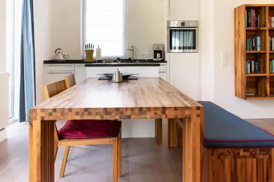 Küche/Küchenzeile in der Unterkunft Ferienwohnung Zeitfenster Haffkrug