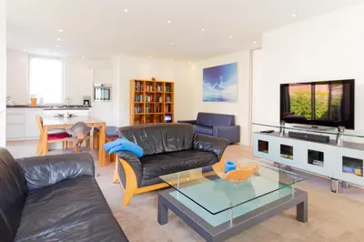 TV/Unterhaltungsangebot in der Unterkunft Ferienwohnung Zeitfenster Haffkrug