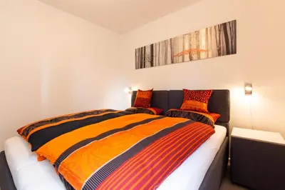 Ein Bett oder Betten in einem Zimmer der Unterkunft Ferienwohnung Urlaubsanker