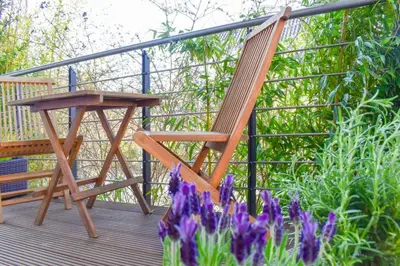 Ein Garten an der Unterkunft Ferienwohnung 54 Grad Nord - Haffkrug