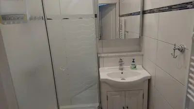 Ein Badezimmer in der Unterkunft Traumhafte Meeresblick FeWo