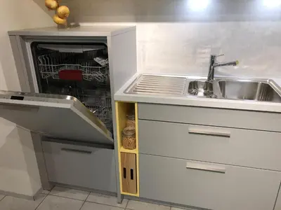 Küche/Küchenzeile in der Unterkunft Ferienwohnung Seeblick Ratzeburg