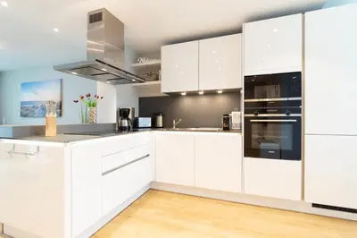 Küche/Küchenzeile in der Unterkunft Exklusive Ferienwohnung Meerliebe