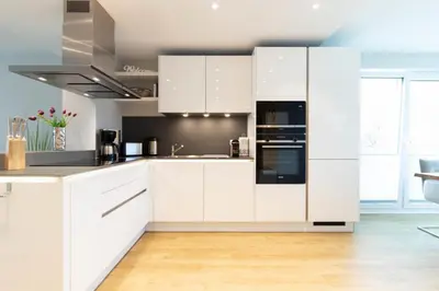 Küche/Küchenzeile in der Unterkunft Exklusive Ferienwohnung Meerliebe