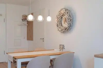 Küche/Küchenzeile in der Unterkunft Ferienwohnung Aqualino