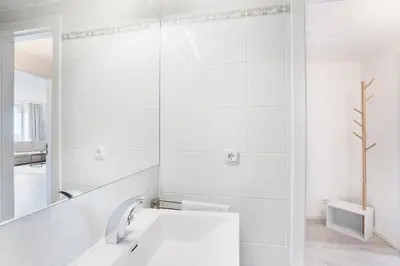 Ein Badezimmer in der Unterkunft An der Waldkapelle 26 Sky