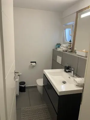Ein Badezimmer in der Unterkunft Ostsee Ferienwohnung Möwengasse