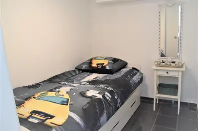 Ein Bett oder Betten in einem Zimmer der Unterkunft Apartementhaus Panoramic