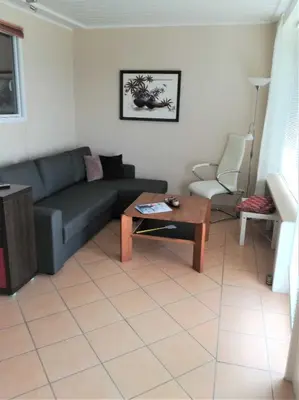 Ein Sitzbereich in der Unterkunft Apartementhaus Panoramic