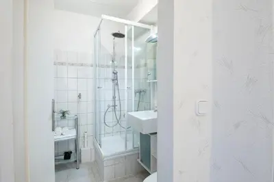 Ein Badezimmer in der Unterkunft Seeperle Scharbeutz