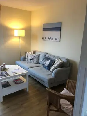Ein Sitzbereich in der Unterkunft Möwenflug Apartments