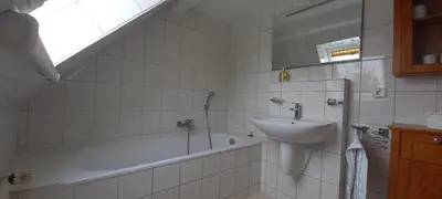 Ein Badezimmer in der Unterkunft Ferienwohnung Vor den Toren Lübecks