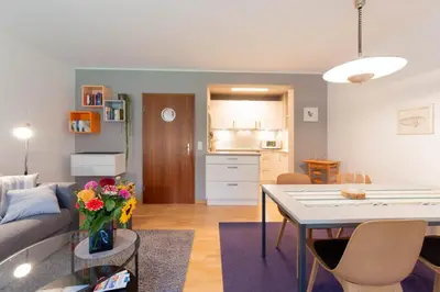 Küche/Küchenzeile in der Unterkunft Ferienwohnung Gartenkoje - Haffkrug
