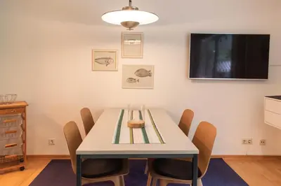 TV/Unterhaltungsangebot in der Unterkunft Ferienwohnung Gartenkoje - Haffkrug