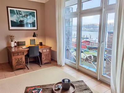 Blick auf einen Fluss in der Nähe der Ferienwohnung