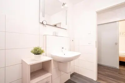 Ein Badezimmer in der Unterkunft Strandvilla Augustusbad Wohnung 1