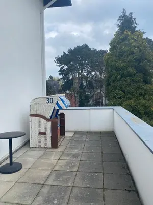 Ein Balkon oder eine Terrasse in der Unterkunft Strandallee Ferienwohnung