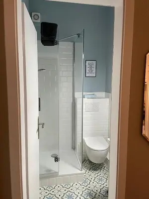 Ein Badezimmer in der Unterkunft Strandallee Ferienwohnung