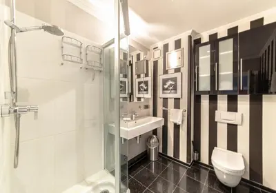 Ein Badezimmer in der Unterkunft Ferienwohnung Timm's - Timmendorfer Strand