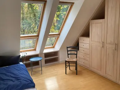 Ein Sitzbereich in der Unterkunft Ostsee Hafenkoje - Lübeck-Travemünde Priwall