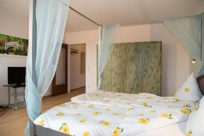 Ein Bett oder Betten in einem Zimmer der Unterkunft Wennhof