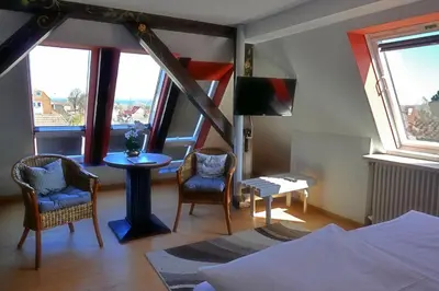 Ein Bett oder Betten in einem Zimmer der Unterkunft Wennhof