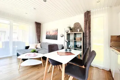 Ein Sitzbereich in der Unterkunft Gronenberger Mühle Haus 20