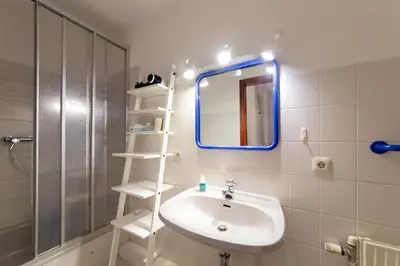 Ein Badezimmer in der Unterkunft Ferienhaus Lora - Haffkrug