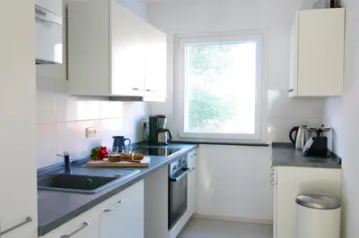 Küche/Küchenzeile in der Unterkunft Ferienwohnung Strandluft - Niendorf Ostsee