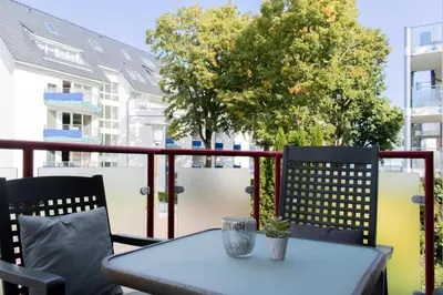 Ein Balkon oder eine Terrasse in der Unterkunft Ferienwohnung Beach Life 3 - Scharbeutz