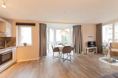 Küche/Küchenzeile in der Unterkunft Ferienwohnung Beach Life 4 - Scharbeutz