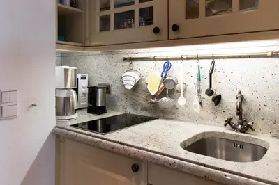 Küche/Küchenzeile in der Unterkunft Ferienwohnung Residenz App 809 - Timmendorfer Strand