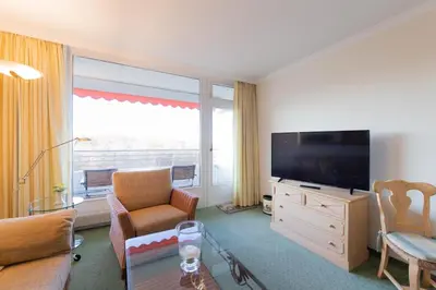 TV/Unterhaltungsangebot in der Unterkunft Ferienwohnung Residenz App 812 - Timmendorfer Strand