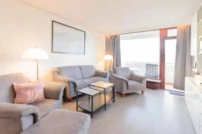 Ein Sitzbereich in der Unterkunft Residenz App 373 - Timmendorfer Strand