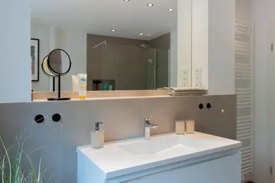 Ein Badezimmer in der Unterkunft Ferienwohnung Neptuns Auszeit in Haffkrug