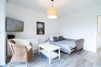 Ein Bett oder Betten in einem Zimmer der Unterkunft Alte Bergstraße 6 Sehnsucht