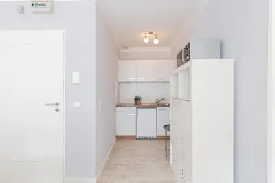 Küche/Küchenzeile in der Unterkunft Ferienwohnung Strandkörbchen - Scharbeutz